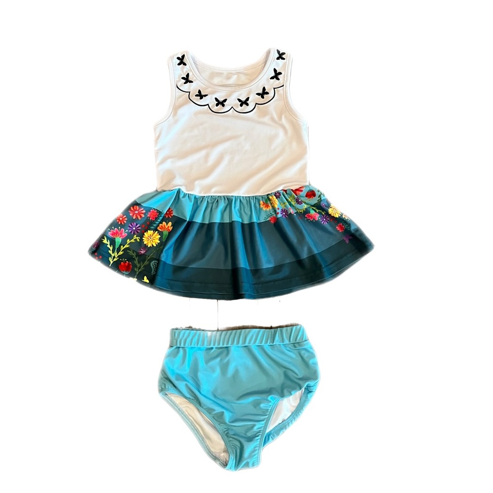 Mirabel inspired Blooming Butterfly Two-Piece Swimsuit size 4/5.